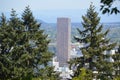 Portland Skyline View from Rose Garden Royalty Free Stock Photo
